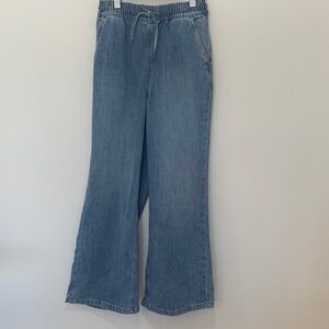 GOOD AMERICAN Tie Waist Wide Leg Jeans